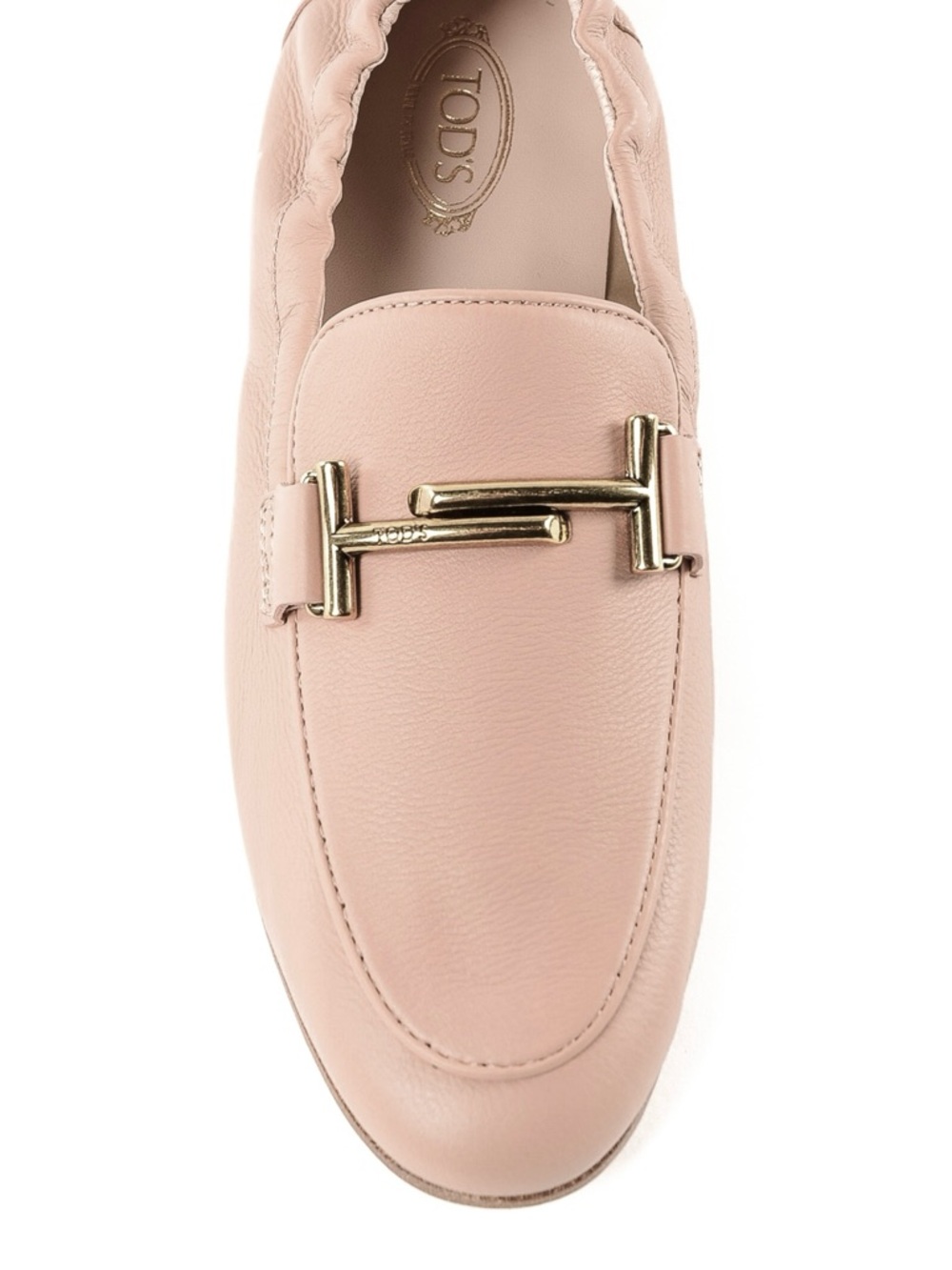 Tod's Pale Pink Leather Bit Loafers 36.5
